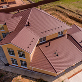 Кровля Rooftop Matte (Стальной бархат), цвет 80173 Кровля Rooftop Matte (Стальной бархат), цвет 8017 3 - Объект СТЕП