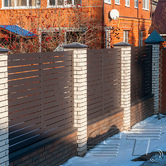 Забор по чертежам заказчика из металла Rooftop Matte (Стальной бархат) (ral 8019)1 Забор по чертежам заказчика из металла Rooftop Matte (Стальной бархат) (ral 8019) 1 - Объект СТЕП