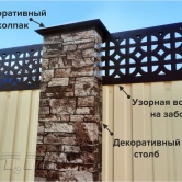 Забор из профнастила и декоративные элементы к нему.5 Забор из профнастила и декоративные элементы к нему. 5 - Объект СТЕП